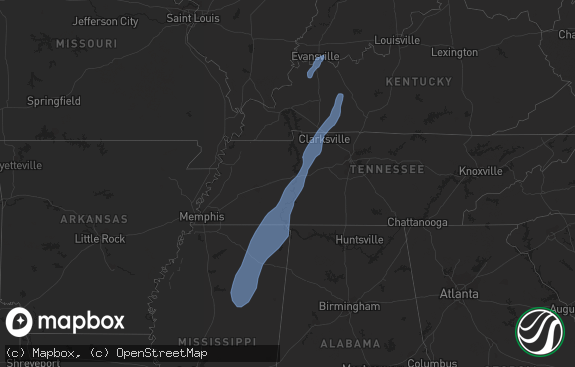 Hail map preview on 10-26-2019