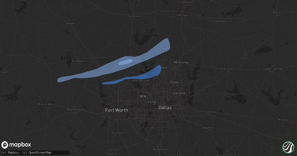 Hail map in Lewisville, TX on October 26, 2021