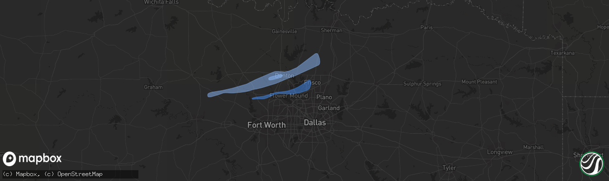 Hail map in The Colony, TX on October 26, 2021