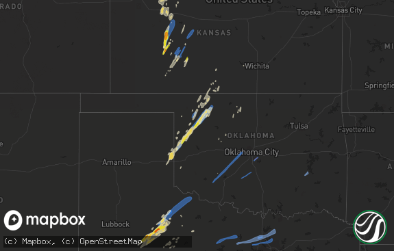 Hail map preview on 10-26-2021