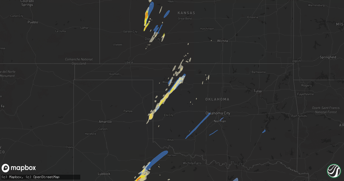 Hail map on October 26, 2021