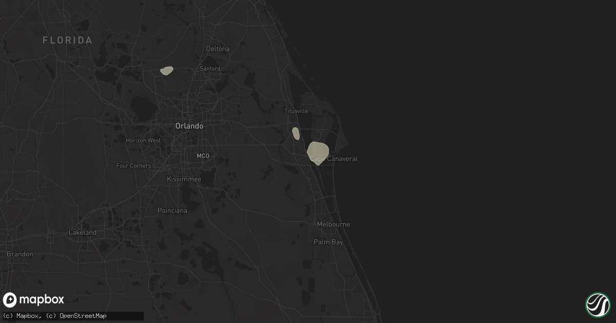 Hail map in Cocoa, FL on October 26, 2025