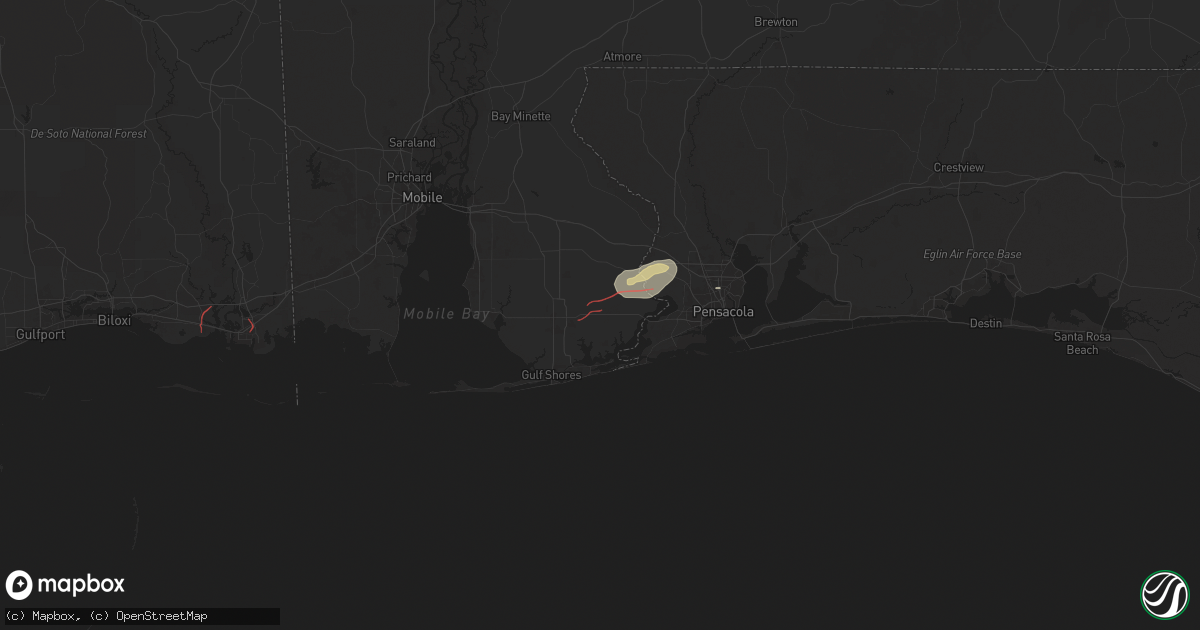 Hail map in Elberta, AL on October 26, 2025
