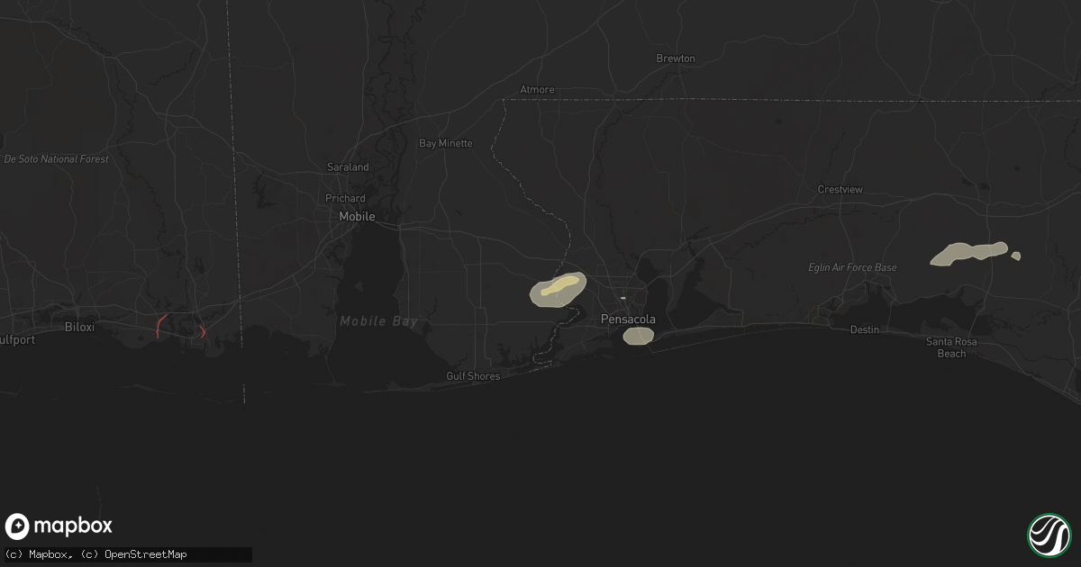 Hail map in Seminole, AL on October 26, 2025