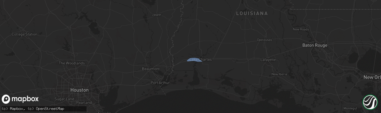 Hail map in Sulphur, LA on October 26, 2025