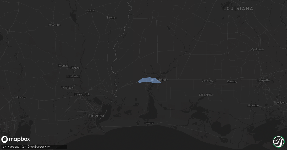 Hail map in Sulphur, LA on October 26, 2025