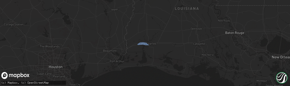 Hail map in Westlake, LA on October 26, 2025