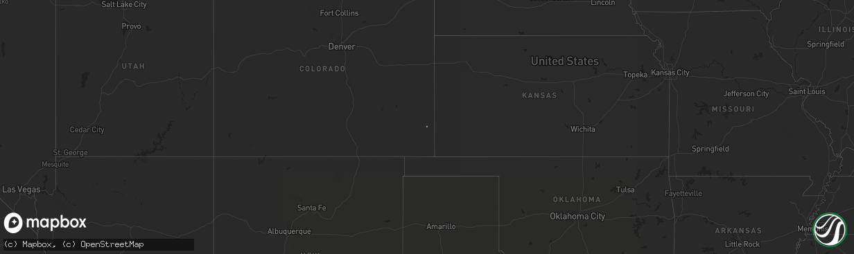 Hail map in Colorado on October 27, 2015