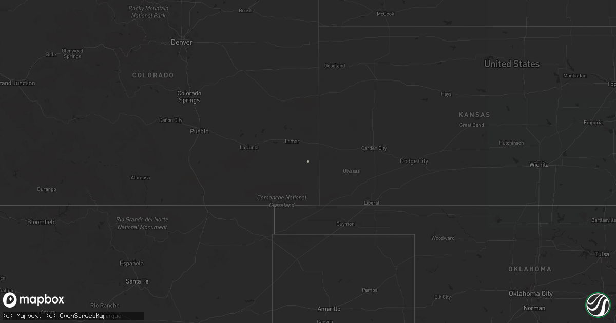 Hail map in Colorado on October 27, 2015