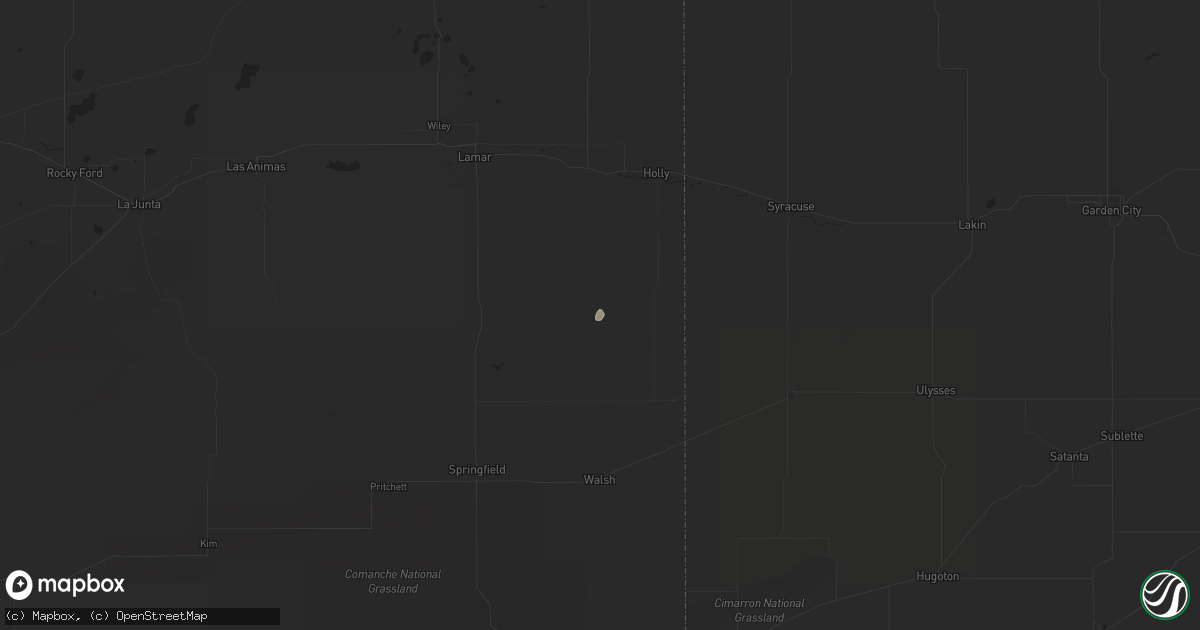 Hail map in Granada, CO on October 27, 2015