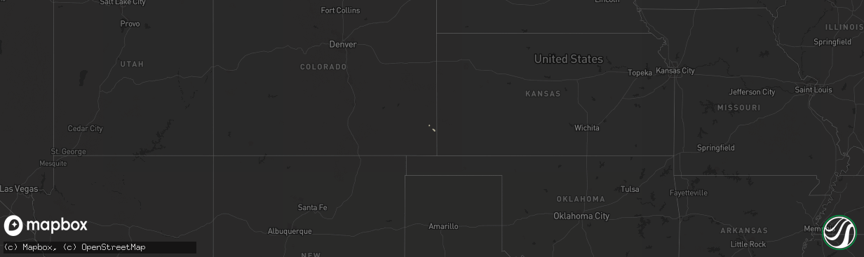 Hail map on October 27, 2015