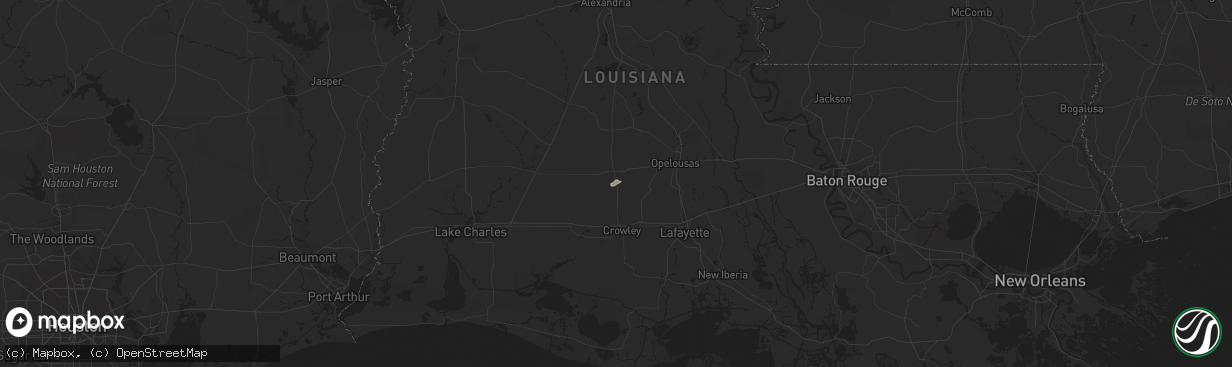 Hail map in Eunice, LA on October 27, 2017