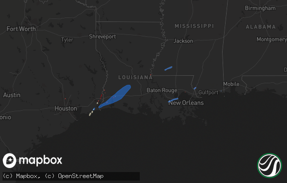 Hail map preview on 10-27-2021