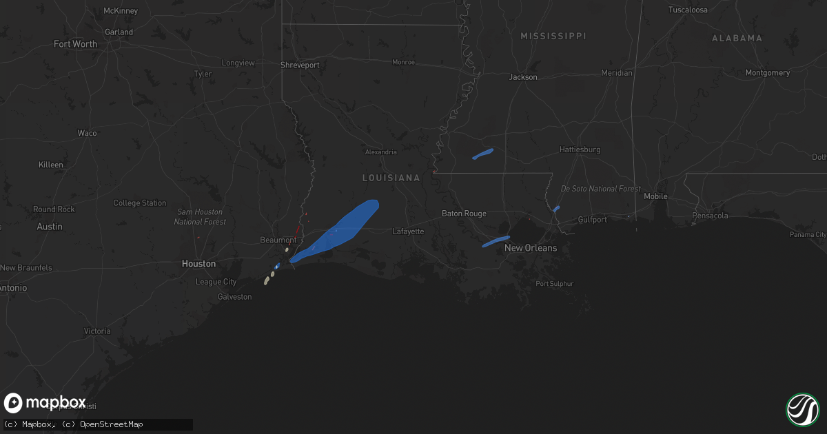 Hail map on October 27, 2021