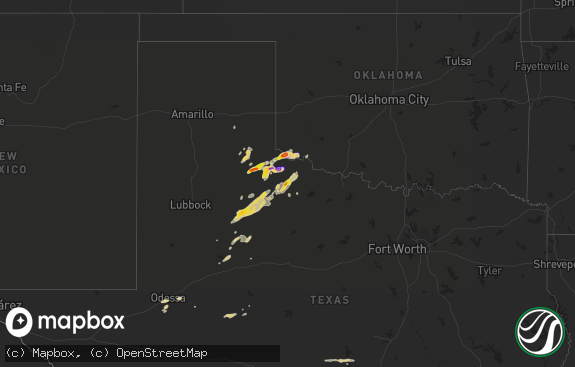 Hail map preview on 10-27-2022