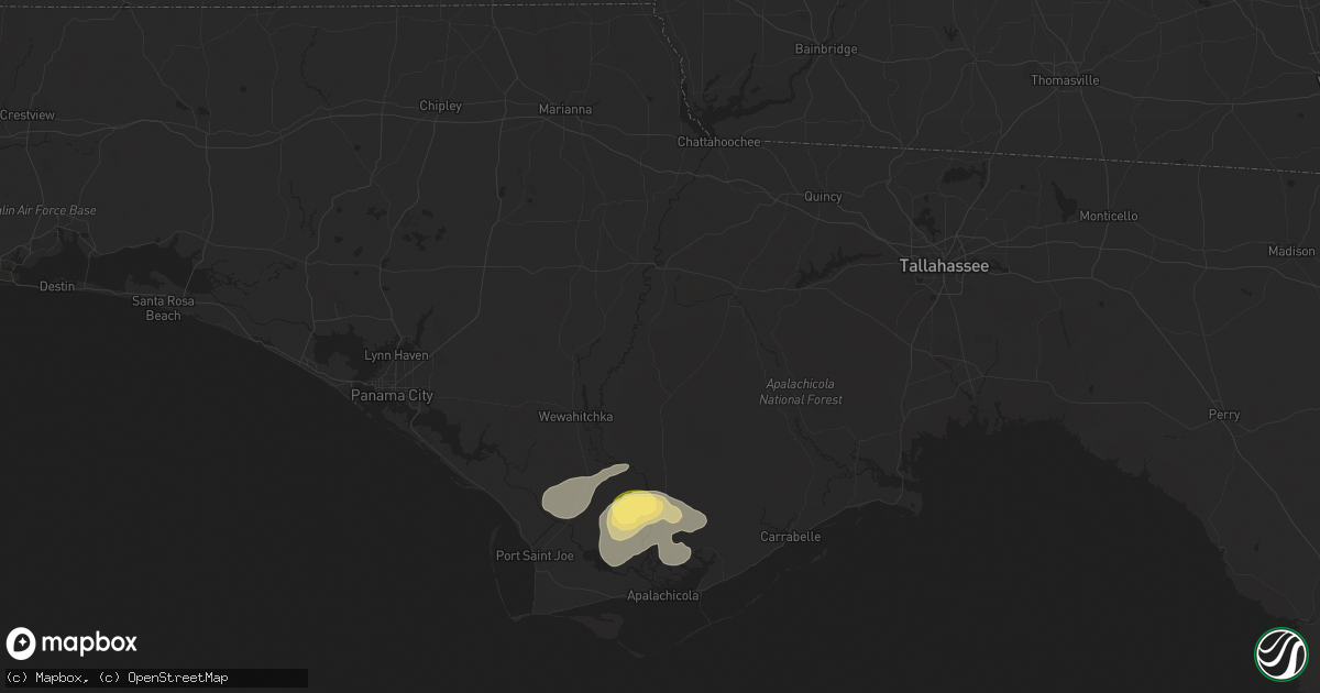 Hail map in Bristol, FL on October 27, 2025