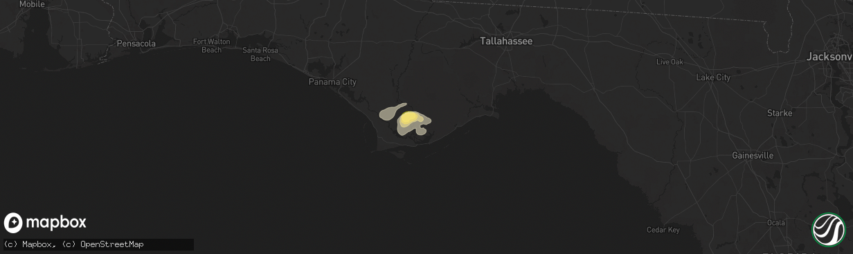 Hail map in Eastpoint, FL on October 27, 2025