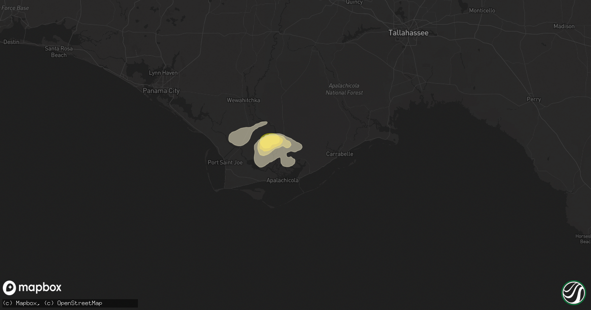 Hail map in Eastpoint, FL on October 27, 2025