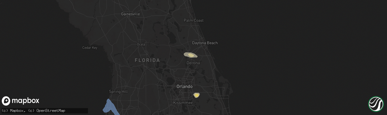 Hail map in Lake Helen, FL on October 27, 2025