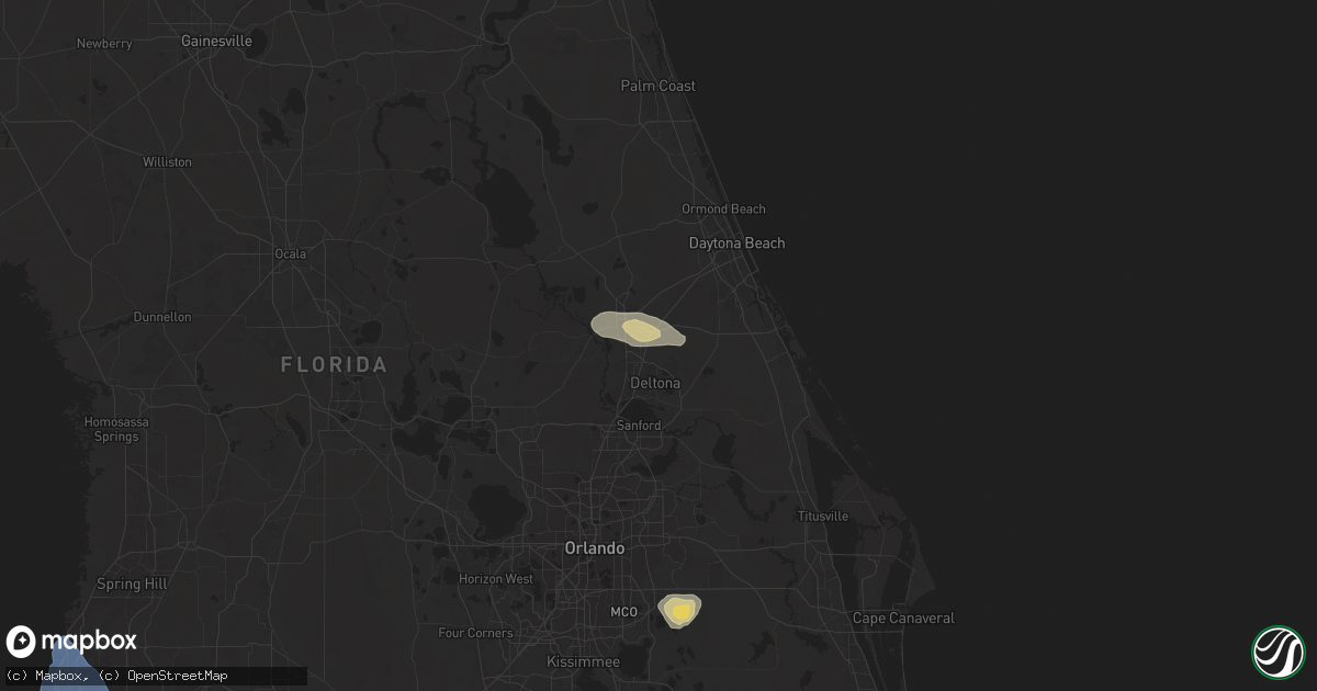 Hail map in Lake Helen, FL on October 27, 2025