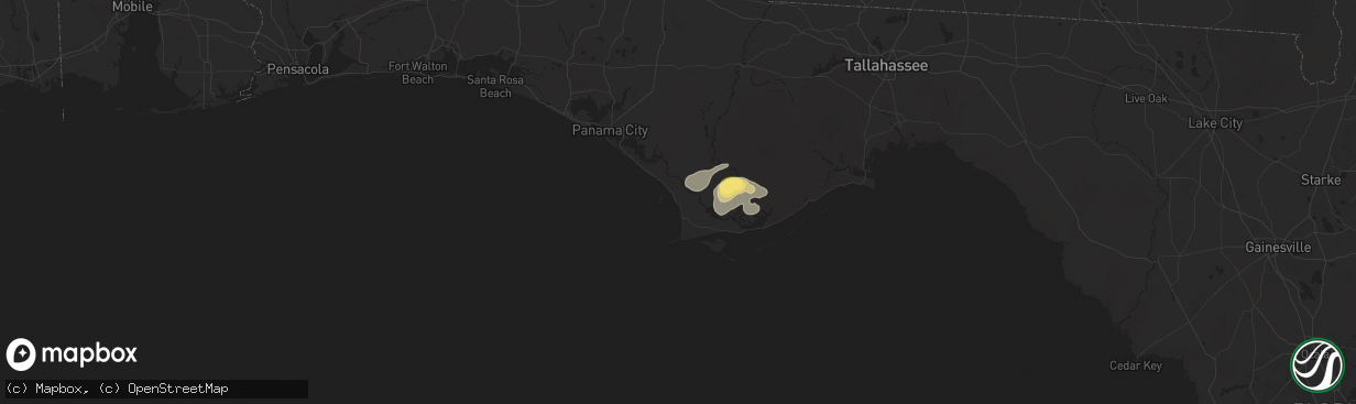Hail map in Port Saint Joe, FL on October 27, 2025