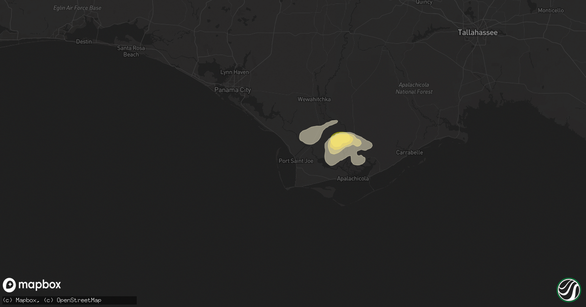 Hail map in Port Saint Joe, FL on October 27, 2025