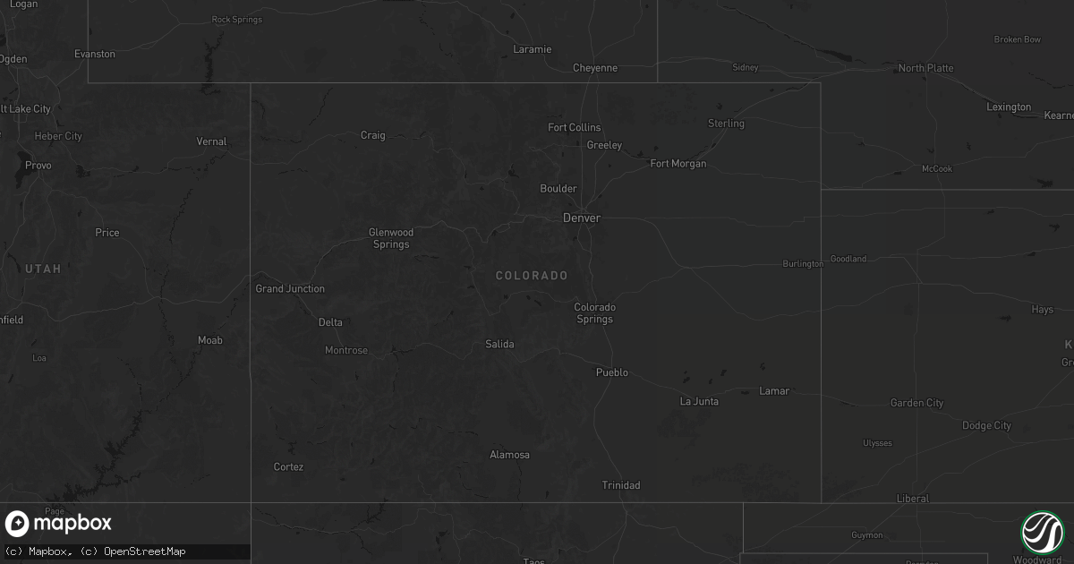 Hail map in Colorado on October 27, 2026