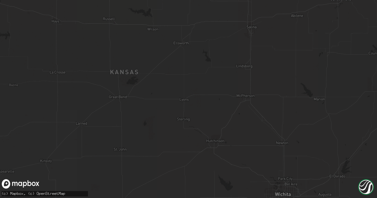 Hail map in Cherryvale, KS on October 28, 2013