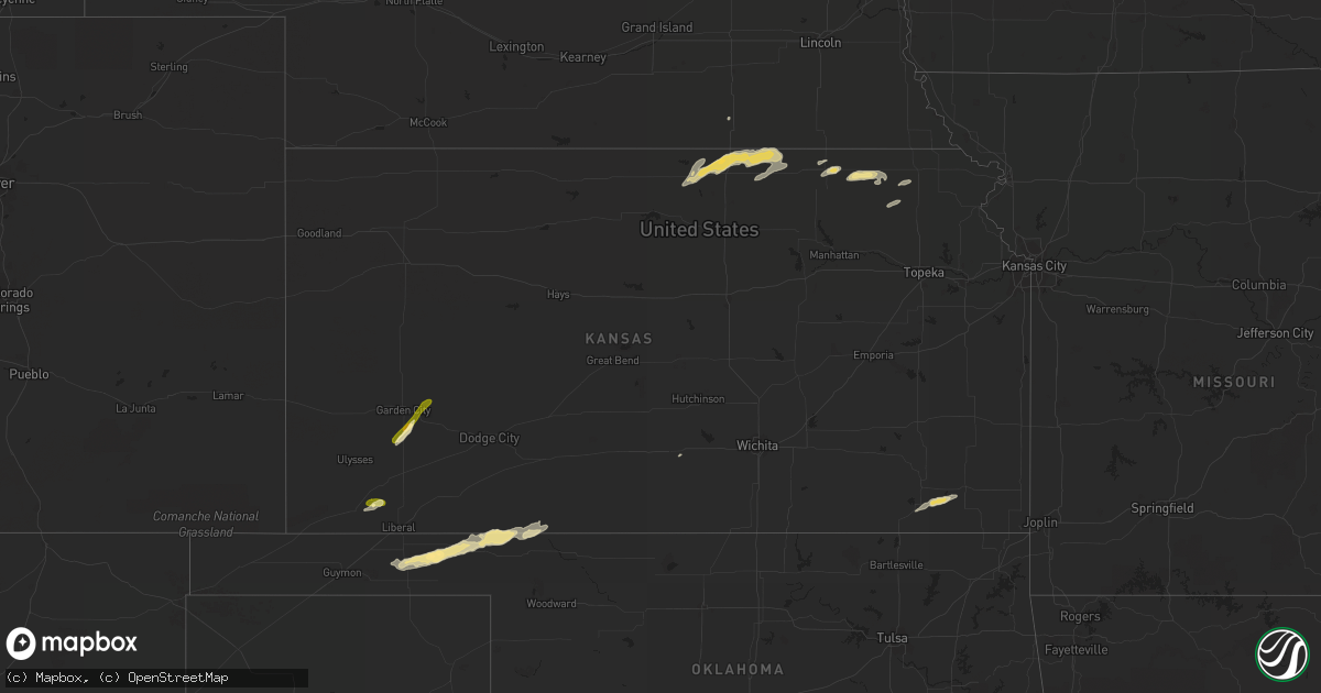 Hail map in Oklahoma on October 28, 2013