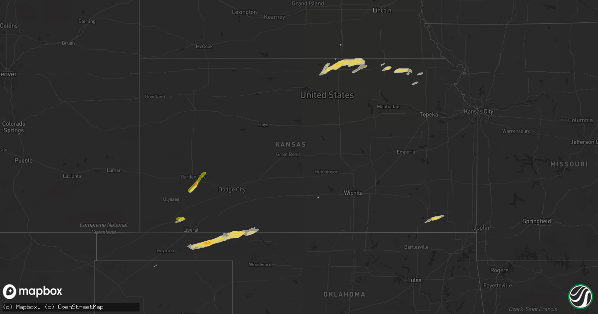 Hail map on October 28, 2013