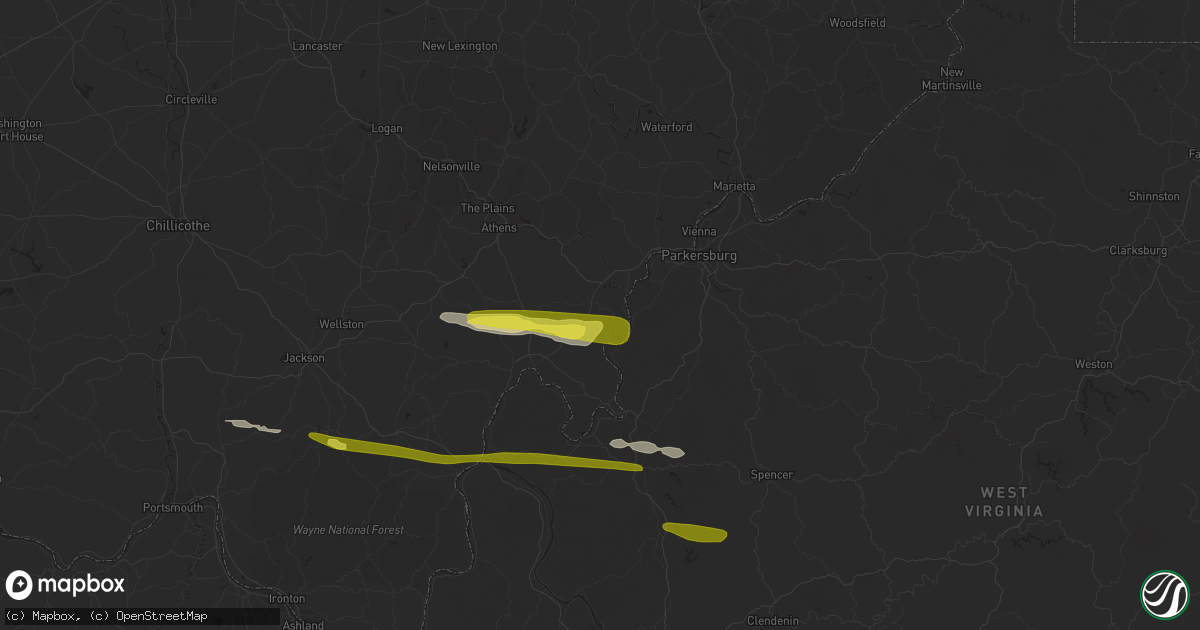 Hail map in Reedsville, OH on October 28, 2018