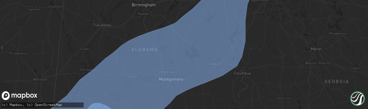 Hail map in Gulfport, MS on October 28, 2020