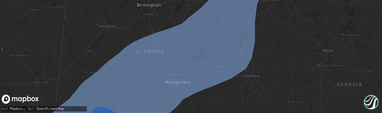 Hail map in Marrero, LA on October 28, 2020