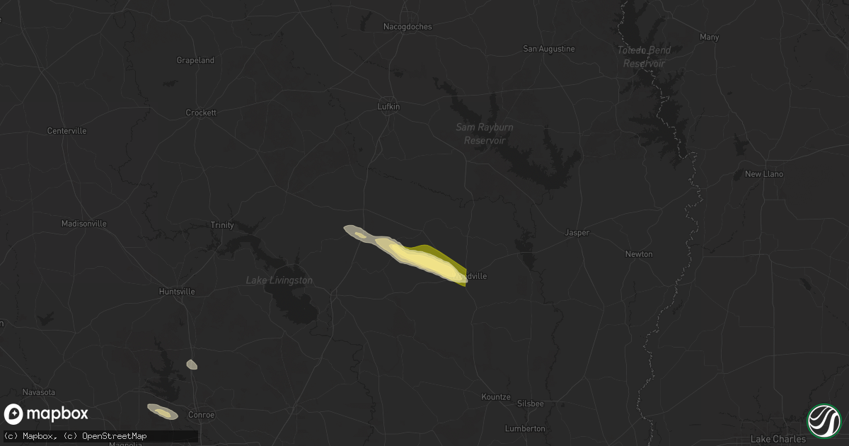 Hail map in Chester, TX on October 28, 2025