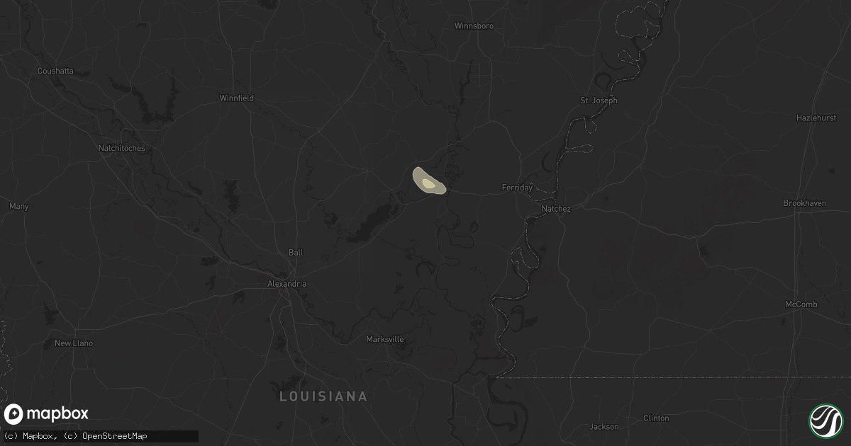 Hail map in Jonesville, LA on October 28, 2025