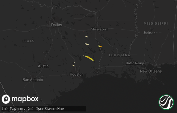 Hail map preview on 10-28-2025