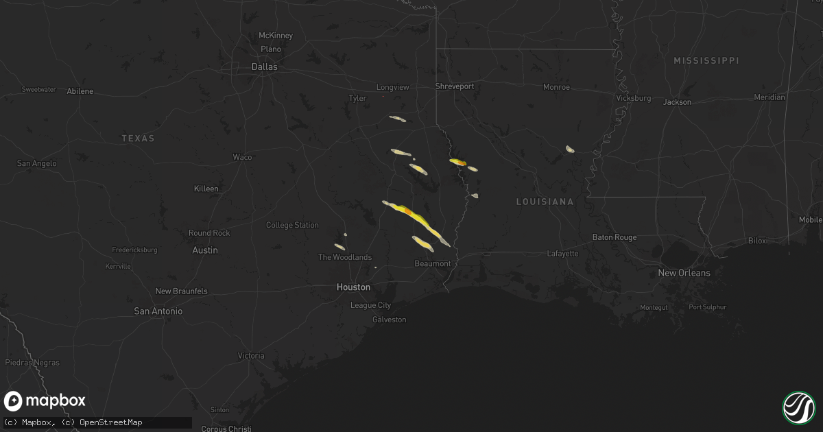 Hail map on October 28, 2025