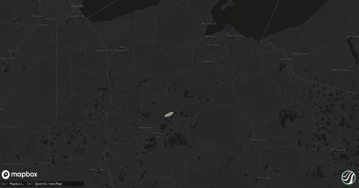 Hail map in Cable, WI on October 28, 2026