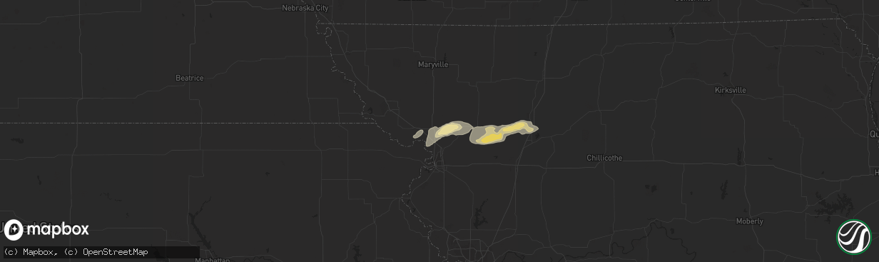 Hail map in Savannah, MO on October 29, 2013