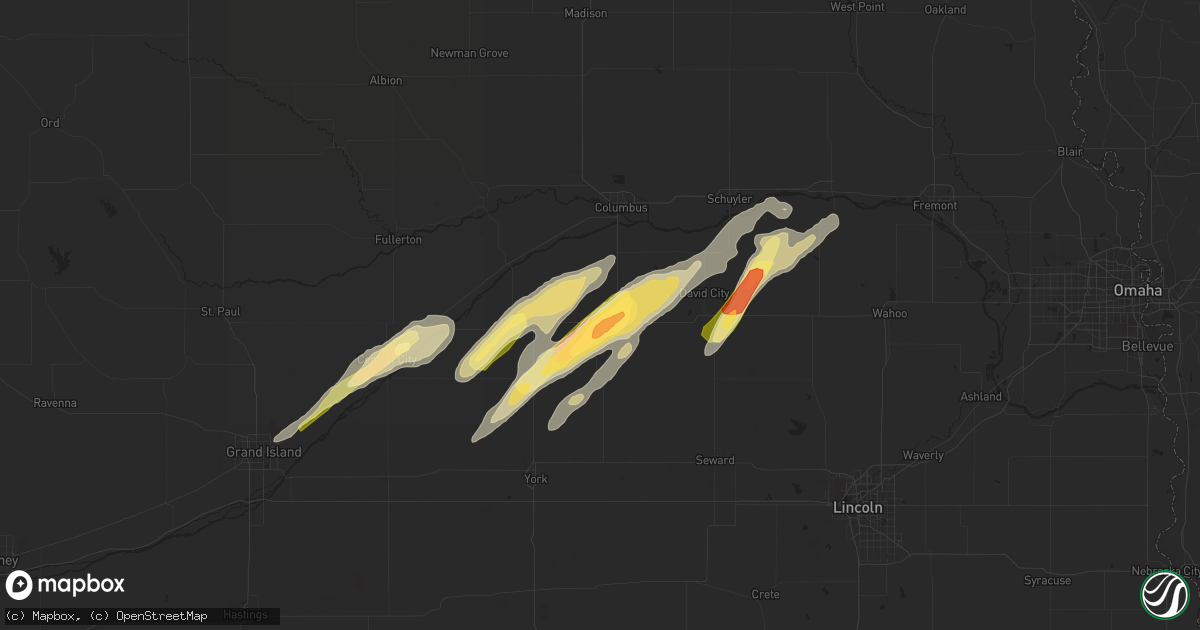 Hail map in Shelby, NE on October 29, 2013