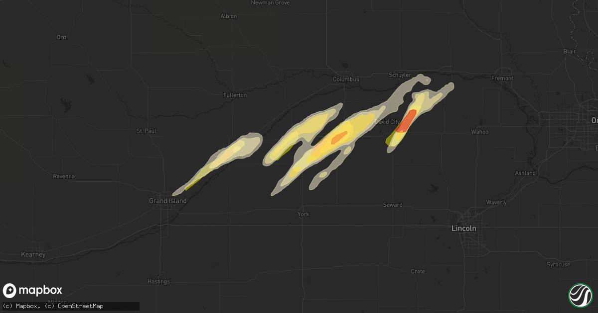 Hail map in Stromsburg, NE on October 29, 2013