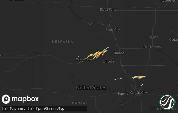 Hail map preview on 10-29-2013