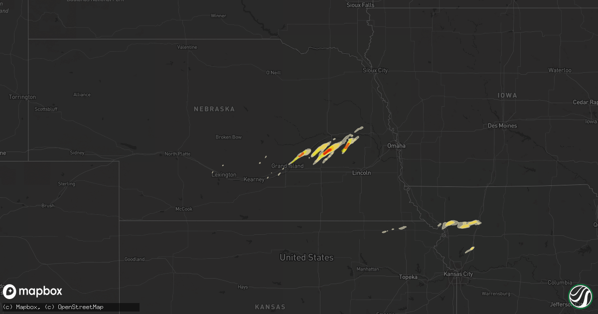Hail map on October 29, 2013