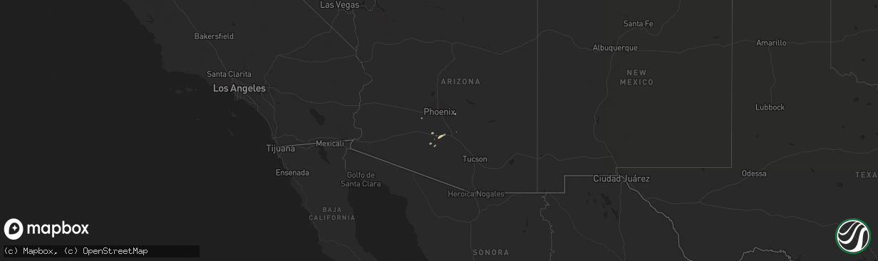 Hail map on October 29, 2015