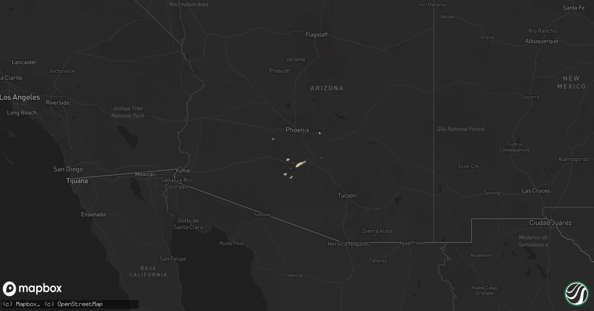 Hail map on October 29, 2015