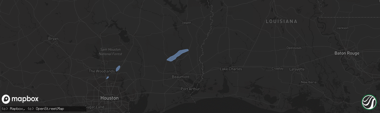 Hail map in Buna, TX on October 29, 2019