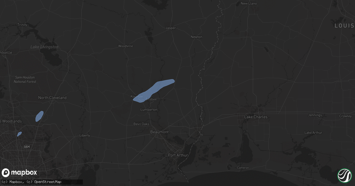 Hail map in Buna, TX on October 29, 2019