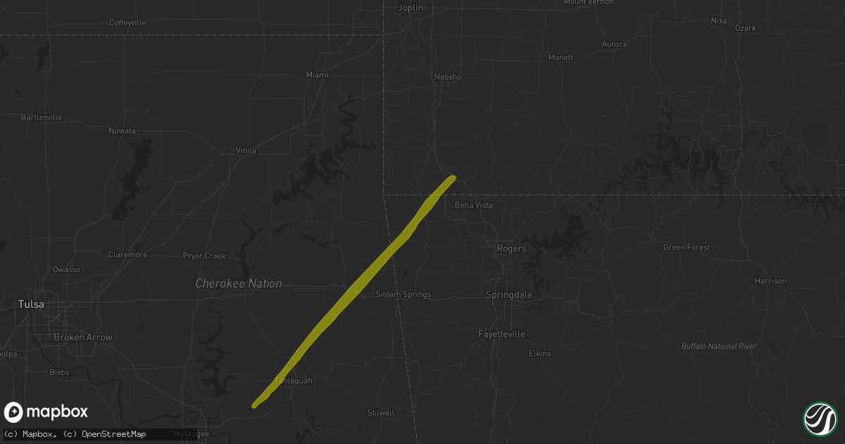 Hail map in Gravette, AR on October 29, 2019