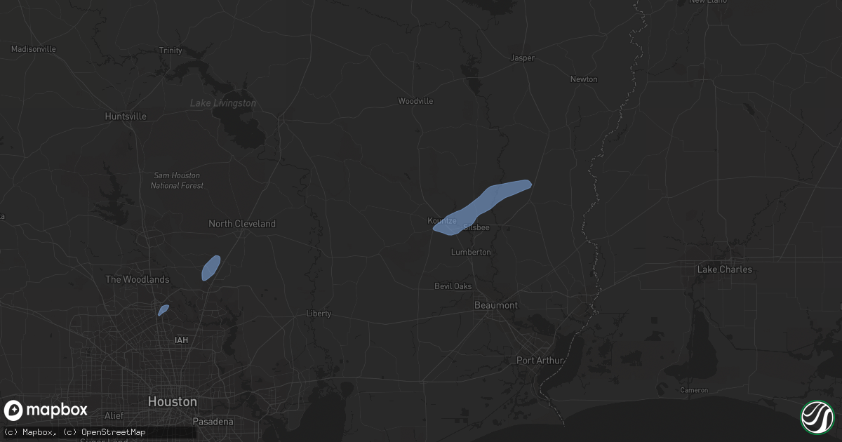 Hail map in Kountze, TX on October 29, 2019