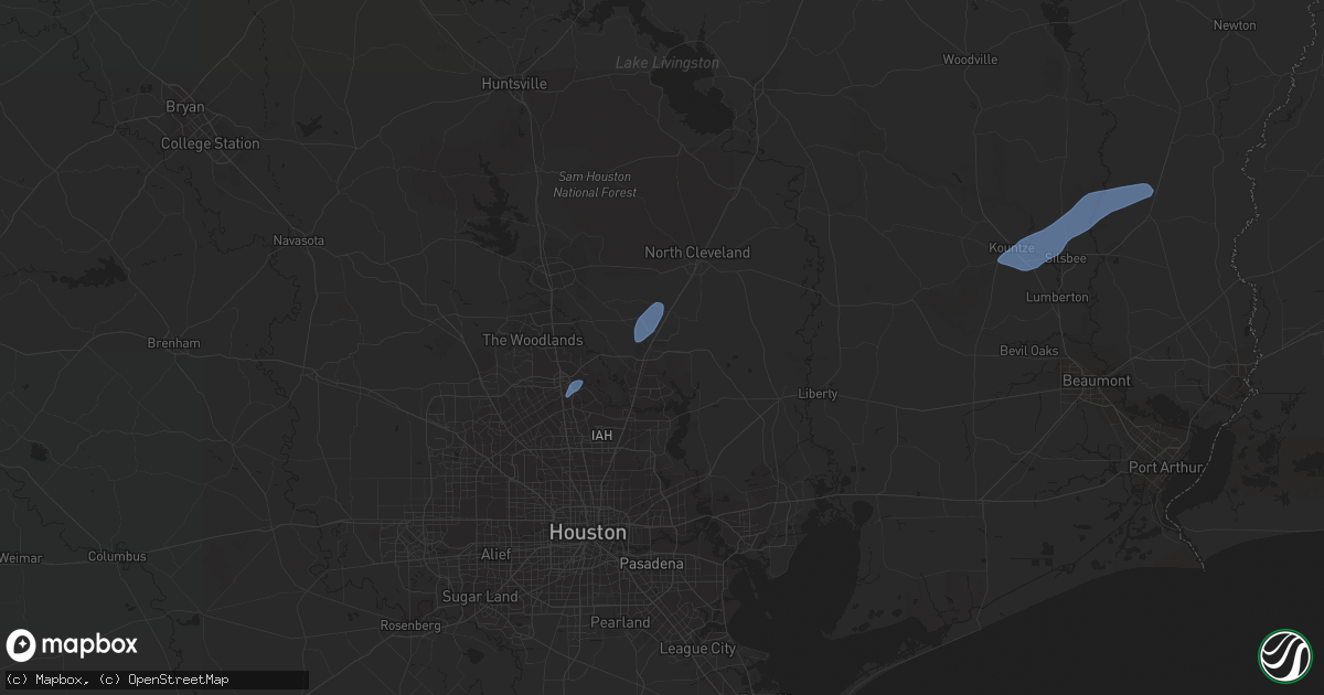Hail map in New Caney, TX on October 29, 2019